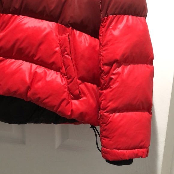 EUC authentic Proenza Schouler Colorblock puffer medium size Black Burgundy Red - Picture 5 of 6